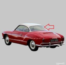 Te Koop - VW T14 Karmann Ghia Coupe rear window 143845501 achterraam hintenscheibe, EUR €55 / $65